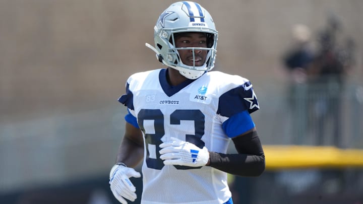Dallas Cowboys receiver Jalen Brooks at training camp at the River Ridge Fields. Dallas Cowboys receiver Jalen Brooks at training camp at the River Ridge Fields.