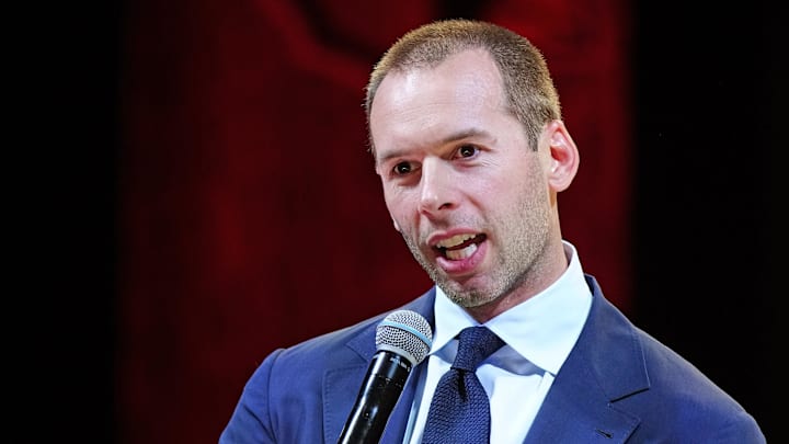 Cardinals head coach Jonathan Gannon speaks about the upcoming season during a first look at The Van Cardinals head coach Jonathan Gannon speaks about the upcoming season during a first look at The Van