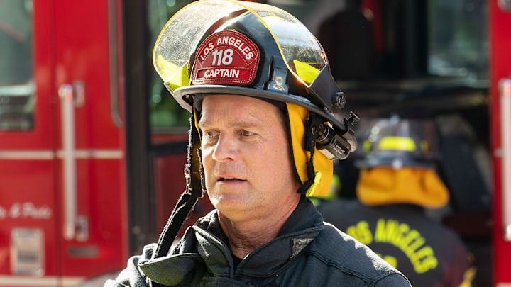9-1-1: ÒDisconnectedÓ - MaddieÕs return to work proves to be more triggering than expected, as she may have returned too soon. As Eddie struggles to adapt to his new surroundings, Christopher discovers him in an unfamiliar situation. THURSDAY, MARCH 27 (8:00-9:00 p.m. EDT) on ABC. (Disney/Christopher Willard) 
PETER KRAUSE