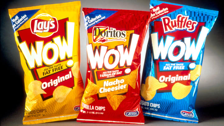 Consumers could go through bags of Frito-Lay's fat-free chips. Then the bag would go right through them. 