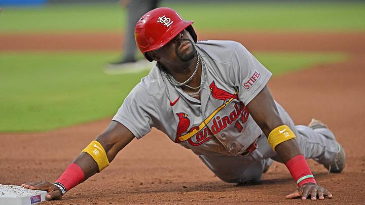 Jun 19, 2026; Kansas City, Missouri, USA; St. Louis Cardinals right fielder Jordan Walker (18) reacts after being picked off at first base in the fourth inning against the Kansas City Royals at Kauffman Stadium. Mandatory Credit: Peter Aiken-Imagn Images Jun 19, 2026; Kansas City, Missouri, USA; St. Louis Cardinals right fielder Jordan Walker (18) reacts after being picked off at first base in the fourth inning against the Kansas City Royals at Kauffman Stadium. Mandatory Credit: Peter Aiken-Imagn Images