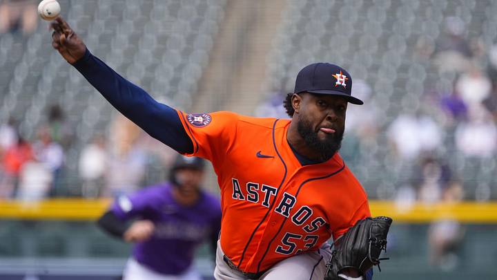 Houston Astros starting pitcher Cristian Javier.