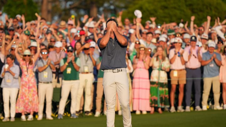 Emotion poured out of Rory McIlroy after winning the 2025 Masters.