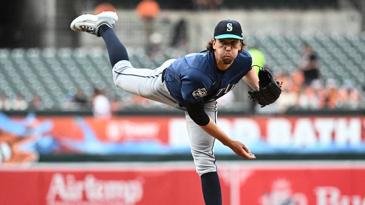 Jun 9, 2026; Baltimore, Maryland, USA; Seattle Mariners pitcher Logan Gilbert (36) delivers during the first inning against the Baltimore Orioles at Oriole Park at Camden Yards. Mandatory Credit: James A. Pittman-Imagn Images Jun 9, 2026; Baltimore, Maryland, USA; Seattle Mariners pitcher Logan Gilbert (36) delivers during the first inning against the Baltimore Orioles at Oriole Park at Camden Yards. Mandatory Credit: James A. Pittman-Imagn Images