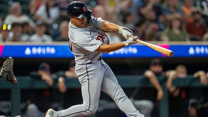 Detroit Tigers third baseman Hao-Yu Lee (50) hits a solo home run against the Minnesota Twins. Credit: Jesse Johnson-Imagn Images Detroit Tigers third baseman Hao-Yu Lee (50) hits a solo home run against the Minnesota Twins. Credit: Jesse Johnson-Imagn Images