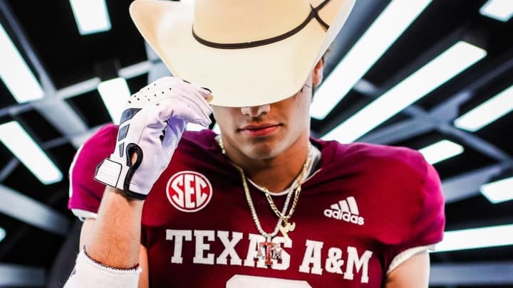 Oregon target Noah Mikhail on his visit to Texas A&M.