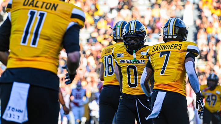 Southern Miss wide receiver Eelijah Singleton (0) looks on during Saturday's win over Louisiana. Southern Miss wide receiver Eelijah Singleton (0) looks on during Saturday's win over Louisiana.