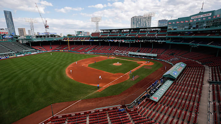 Sep 6, 2020; Boston, Massachusetts, USA; An empty Fenway Park is seen during the game between the Boston Red Sox and the Toronto Blue Jays. Mandatory Credit: Winslow Townson-Imagn Images