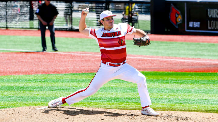 Louisville baseball pitcher Carson Liggett Louisville baseball pitcher Carson Liggett