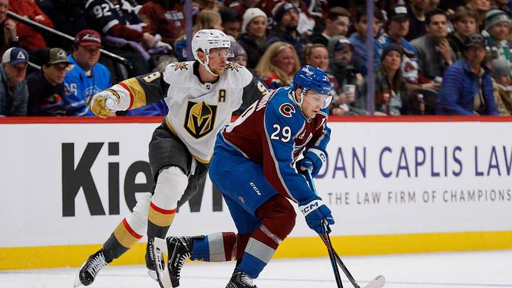 Nathan MacKinnon and the Avalanche are favorites against the Golden Knights. Nathan MacKinnon and the Avalanche are favorites against the Golden Knights.