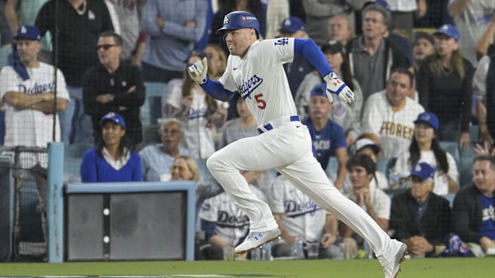 Oct 5, 2024; Los Angeles, California, USA; Los Angeles during game one of the NLDS for the 2024 MLB Playoffs at Dodger Stadium. Mandatory Credit: Jayne Kamin-Oncea-Imagn Images