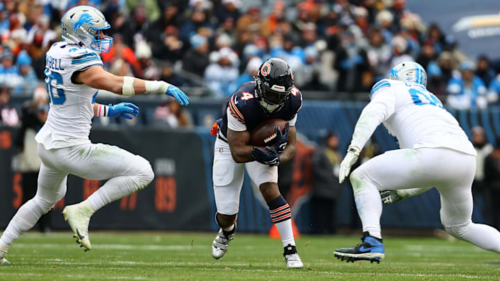 D'Andre Swift looks for running room against Detroit. Rebuilding a consistent ground game will be a requirement for the new Bears coach. D'Andre Swift looks for running room against Detroit. Rebuilding a consistent ground game will be a requirement for the new Bears coach.