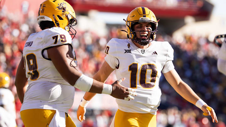 Arizona State Sun Devils quarterback Sam Leavitt (10). Arizona State Sun Devils quarterback Sam Leavitt (10).
