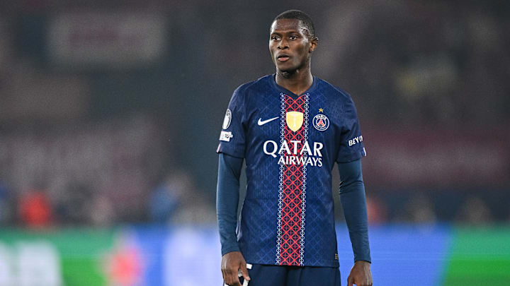 Nuno Mendes, face au Bayern Munich lors des demi-finales aller de Ligue des Champions