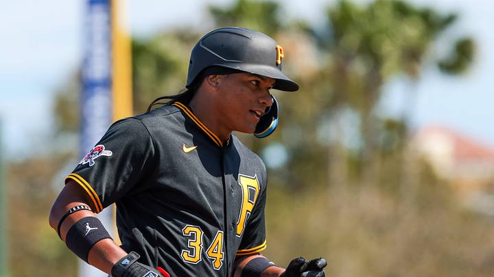 Mar 1, 2026; Jupiter, Florida, USA; Pittsburgh Pirates left fielder Jhostynxon Garcia (34) rounds the bases after hitting a home run against the St. Louis Cardinals during the fourth inning at Roger Dean Chevrolet Stadium. Mandatory Credit: Sam Navarro-Imagn Images Mar 1, 2026; Jupiter, Florida, USA; Pittsburgh Pirates left fielder Jhostynxon Garcia (34) rounds the bases after hitting a home run against the St. Louis Cardinals during the fourth inning at Roger Dean Chevrolet Stadium. Mandatory Credit: Sam Navarro-Imagn Images