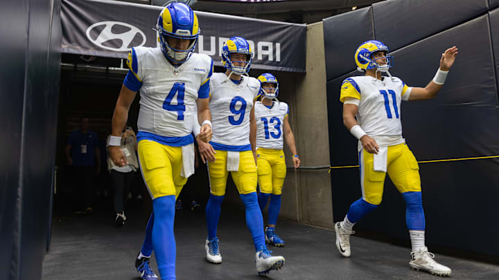 Los Angeles Rams Stetson Bennett, Jimmy Garoppolo, Matthew Stafford, Dresser Winn