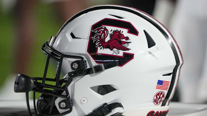Sep 20, 2025; Columbia, Missouri, USA; A general view of a South Carolina Gamecocks helmet against the Missouri Tigers during the second half of the game at Faurot Field at Memorial Stadium. Mandatory Credit: Denny Medley-Imagn Images Sep 20, 2025; Columbia, Missouri, USA; A general view of a South Carolina Gamecocks helmet against the Missouri Tigers during the second half of the game at Faurot Field at Memorial Stadium. Mandatory Credit: Denny Medley-Imagn Images