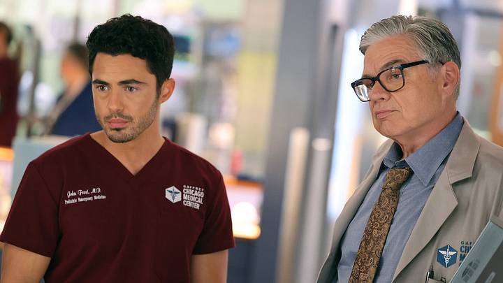 CHICAGO MED - "They Call Me Ms. Goodwin" Episode 1203 - Darren Barnett as Dr. John Frost, Oliver Platt as Dr. Daniel Charles CHICAGO MED - "They Call Me Ms. Goodwin" Episode 1203 - Darren Barnett as Dr. John Frost, Oliver Platt as Dr. Daniel Charles