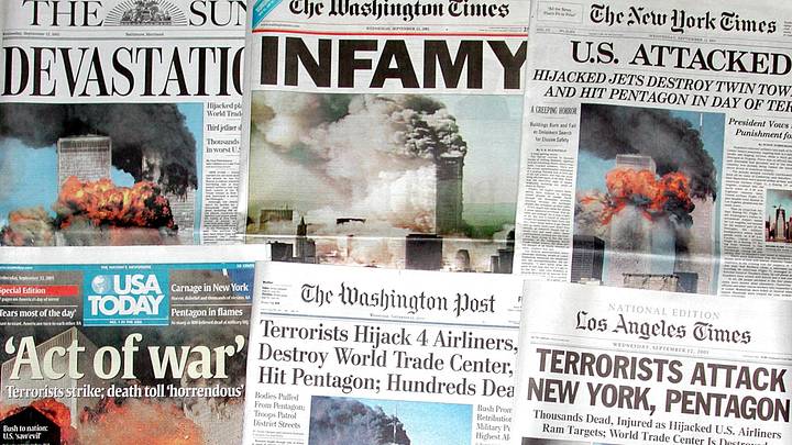 US newspapers headline 12 September, 2001 US newspapers headline 12 September, 2001