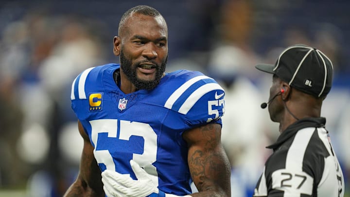 Indianapolis Colts linebacker Shaquille Leonard (53) 