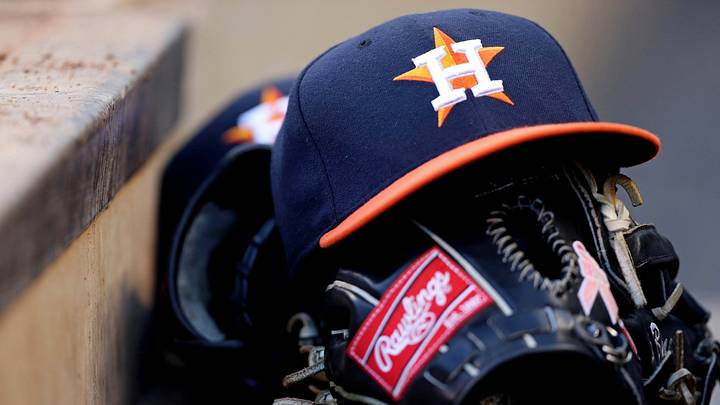 Aug 2, 2013; Minneapolis, MN, USA; A general view of a Houston Astros hat and glove in the dugout during a game against the Minnesota Twins at Target Field. Mandatory Credit: Jesse Johnson-USA TODAY Sports Aug 2, 2013; Minneapolis, MN, USA; A general view of a Houston Astros hat and glove in the dugout during a game against the Minnesota Twins at Target Field. Mandatory Credit: Jesse Johnson-USA TODAY Sports