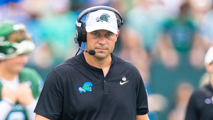 Tulane Green Wave head coach Jon Sumrall against Northwestern Wildcats