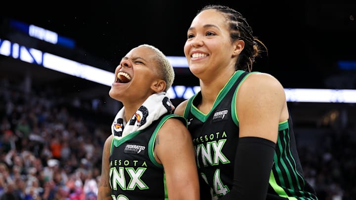 Minnesota Lynx guard Courtney Williams (10) and forward Napheesa Collier.
