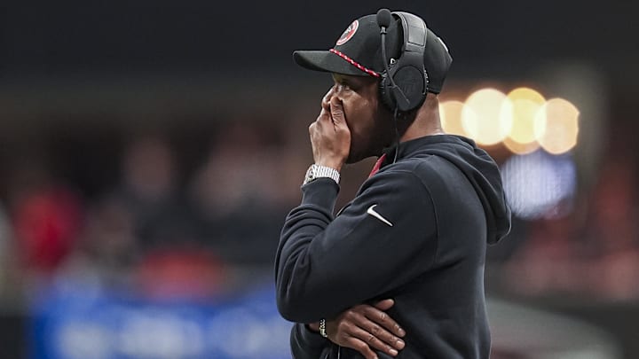 The Atlanta Falcons are projected to start slow in head coach Raheem Morris's second season.