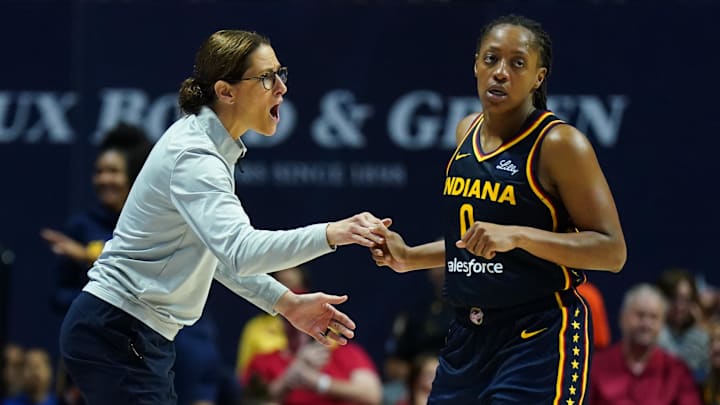 Indiana Fever head coach Stephanie White praised Kelsey Mitchell after the overtime win against the Connecticut Sun.