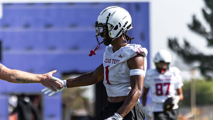 Texas Tech’s Micah Hudson practices for the fall season, Wednesday, July 31, 2024 at the Sports Performance Center.