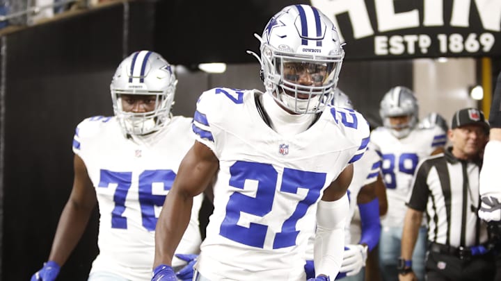 Oct 6, 2024; Pittsburgh, Pennsylvania, USA;  Dallas Cowboys cornerback Amani Oruwariye (27) takes the field to play the Pittsburgh Steelers at Acrisure Stadium.