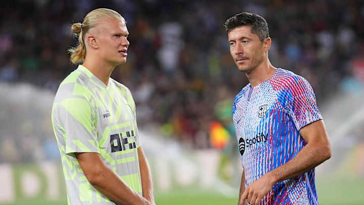 Erling Haaland y Robert Lewandowski