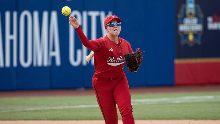 May 30, 2026; Oklahoma City, OK, USA; Texas Tech Red Raiders third baseman Taylor Pannell (6) throws to first base for an out in the sixth inning against the Tennessee Lady Volunteers during the NCAA Women’s College World Series at Devon Park. Mandatory Credit: Brett Rojo-Imagn Images May 30, 2026; Oklahoma City, OK, USA; Texas Tech Red Raiders third baseman Taylor Pannell (6) throws to first base for an out in the sixth inning against the Tennessee Lady Volunteers during the NCAA Women’s College World Series at Devon Park. Mandatory Credit: Brett Rojo-Imagn Images