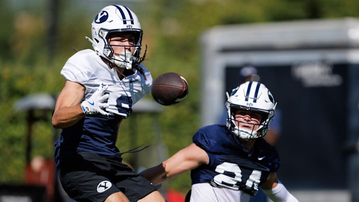BYU wide receiver Tiger Bachmeier at Fall Camp BYU wide receiver Tiger Bachmeier at Fall Camp