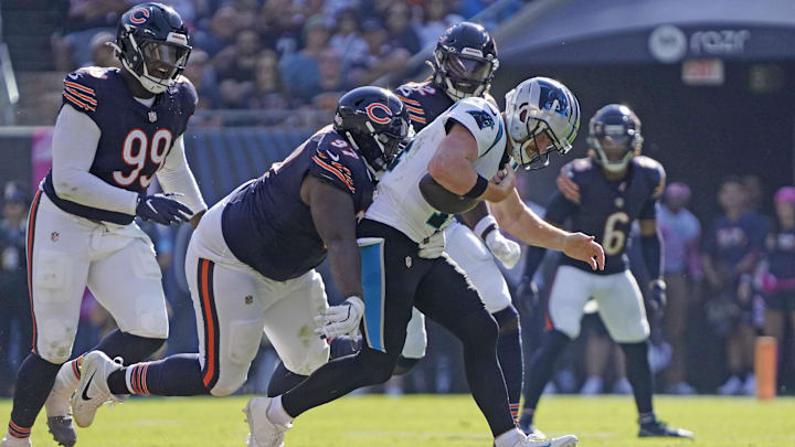 Big Andrew Billings gets in on Sunday's sack parade as the Bears pass rush gets to Andy Dalton.