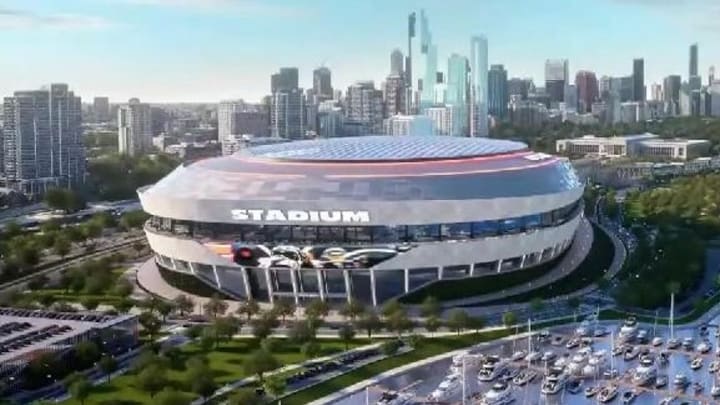 The Bears stadium project rendition, a facility planned for the current south lot at Soldier Field.