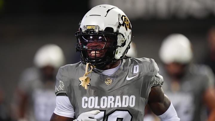 Colorado Buffaloes two-way star Travis Hunter reacts to a play. Colorado Buffaloes two-way star Travis Hunter reacts to a play.