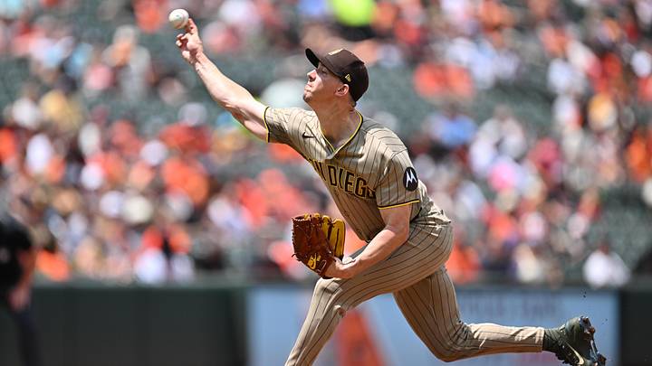 Jun 14, 2026; Baltimore, Maryland, USA; San Diego Padres pitcher Walker Buehler (10) pitches in the first inning against the Baltimore Orioles at Oriole Park at Camden Yards. Mandatory Credit: Jamie Sabau-Imagn Images Jun 14, 2026; Baltimore, Maryland, USA; San Diego Padres pitcher Walker Buehler (10) pitches in the first inning against the Baltimore Orioles at Oriole Park at Camden Yards. Mandatory Credit: Jamie Sabau-Imagn Images