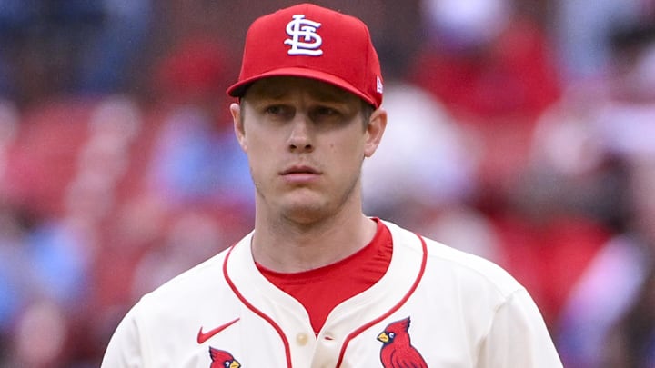 Mar 29, 2025; St. Louis, Missouri, USA; St. Louis Cardinals relief pitcher Phil Maton (88) looks on during the ninth inning against the Minnesota Twins at Busch Stadium. Mandatory Credit: Jeff Curry-Imagn Images Mar 29, 2025; St. Louis, Missouri, USA; St. Louis Cardinals relief pitcher Phil Maton (88) looks on during the ninth inning against the Minnesota Twins at Busch Stadium. Mandatory Credit: Jeff Curry-Imagn Images