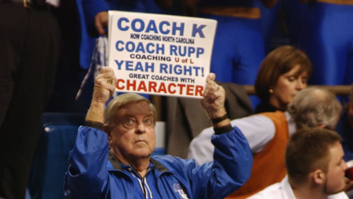 Fan with sign