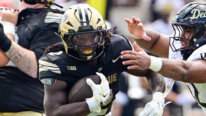 Purdue Boilermakers running back Fame Ijeboi (2). Purdue Boilermakers running back Fame Ijeboi (2).