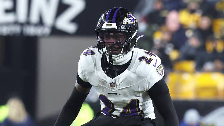 Jan 4, 2026; Pittsburgh, Pennsylvania, USA;  Baltimore Ravens safety Malaki Starks (24) in action against the Pittsburgh Steelers during the second quarter at Acrisure Stadium. Mandatory Credit: Charles LeClaire-Imagn Images