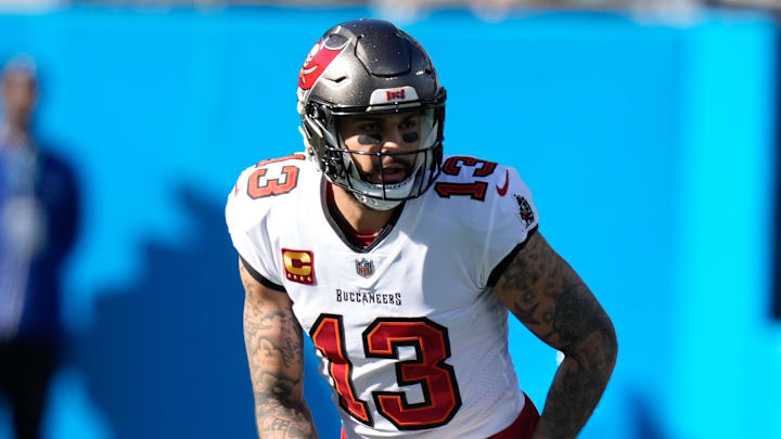 Jan 7, 2024; Charlotte, North Carolina, USA; Tampa Bay Buccaneers wide receiver Mike Evans (13)