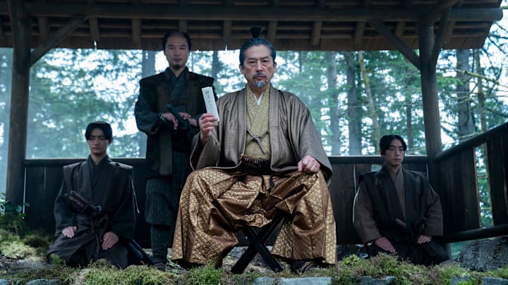 “SHOGUN” -- "A Dream of a Dream" -- Episode 10 (Airs April 23) Pictured (L-R): Hiroto Kanai as Kashigi Omi, Hiroyuki Sanada as Yoshii Toranaga. CR: Katie Yu/FX