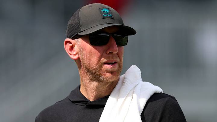 Aug 2, 2026; Jacksonville, FL, USA; Jacksonville Jaguars head coach Liam Coen looks on during training camp at Miller Electric Center. Mandatory Credit: Nathan Ray Seebeck-Imagn Images Aug 2, 2026; Jacksonville, FL, USA; Jacksonville Jaguars head coach Liam Coen looks on during training camp at Miller Electric Center. Mandatory Credit: Nathan Ray Seebeck-Imagn Images