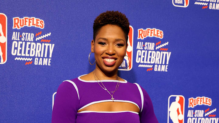 Feb 16, 2024; Indianapolis, IN, USA; ESPN analyst Monica McNutt on the red carpet before the All Star Celebrity Game at Lucas Oil Stadium. Mandatory Credit: Trevor Ruszkowski-Imagn Images Feb 16, 2024; Indianapolis, IN, USA; ESPN analyst Monica McNutt on the red carpet before the All Star Celebrity Game at Lucas Oil Stadium. Mandatory Credit: Trevor Ruszkowski-Imagn Images