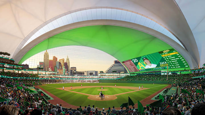 Renderings from inside the A's proposed ballpark in Las Vegas Renderings from inside the A's proposed ballpark in Las Vegas
