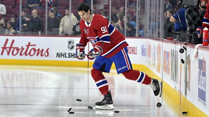 Jan 4, 2024; Montreal, Quebec, CAN; Montreal Canadiens forward Sean Monahan
