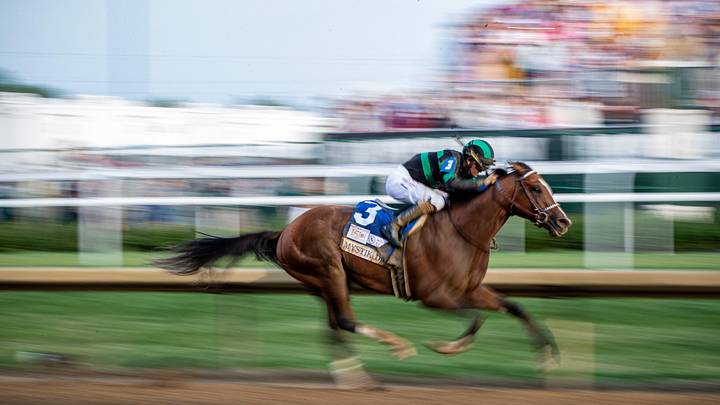 Mystik Dan, pictured, won the Derby in 2024.