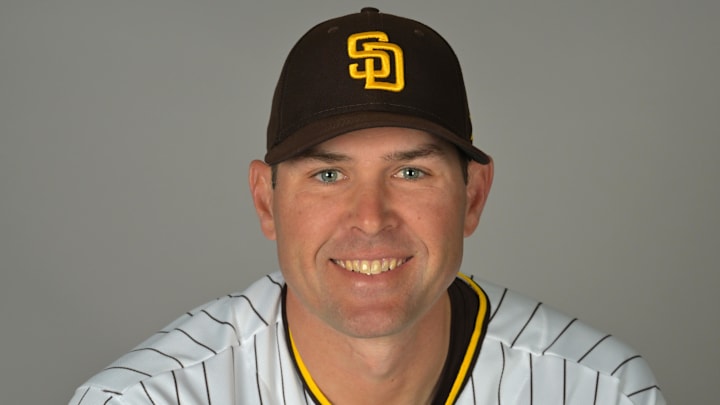 Feb 18, 2026; Peoria, AZ, USA; San Diego Padres manager Craig Stammen (14) during spring training photo day. Mandatory Credit: Jayne Kamin-Oncea-Imagn Images Feb 18, 2026; Peoria, AZ, USA; San Diego Padres manager Craig Stammen (14) during spring training photo day. Mandatory Credit: Jayne Kamin-Oncea-Imagn Images